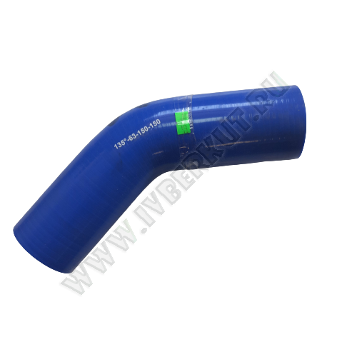 Патрубок угловой 135* d63 L150*150  Силикон