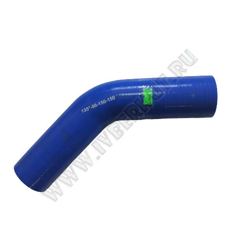 Патрубок угловой 135* d50 L150*150  Силикон