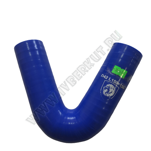 Патрубок угловой 45* d42 L150*150  Силикон