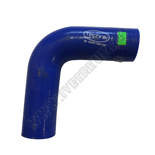 Патрубок угловой 90* d45 L150*150  Силикон