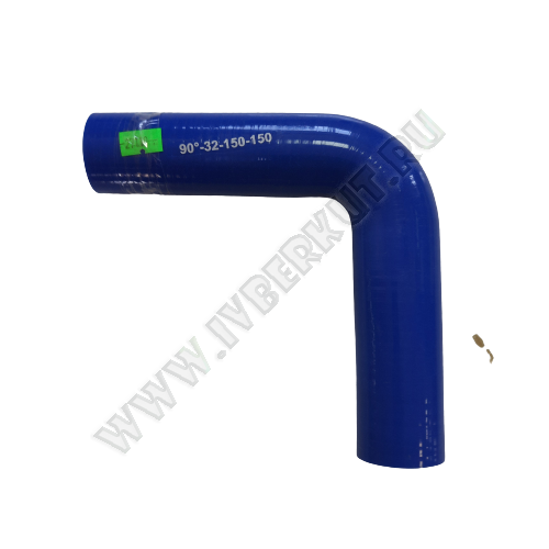 Патрубок угловой 90* d32 L150*150  Силикон