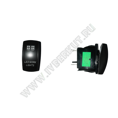 Кнопка включения с подсветкой LED WORK LIGHTS (5 контактов)